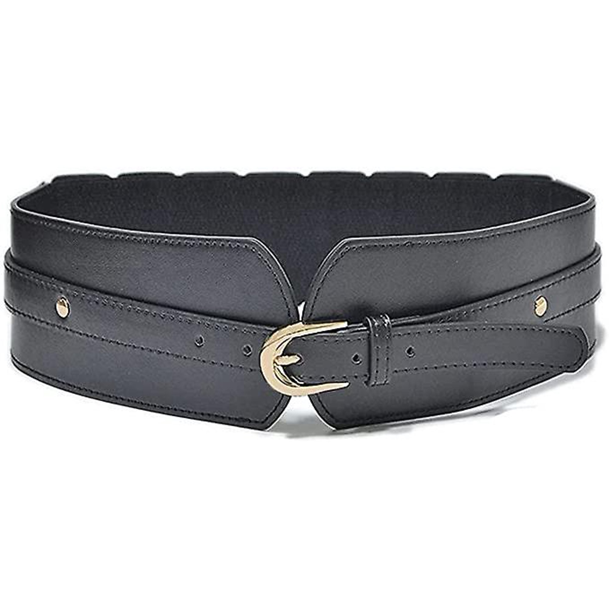 Ceinture Élastique Marron Avec Boucle Dorée - Taille 75 - Synthétique - Neuf Avec Étiquettes - Femme
