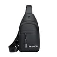 thumbnail image 3 of Bolsa de pecho Bandolera para hombres y mujeres, mochila ligera de varios bolsillos con correa ajustable para viajar, senderismo, deportes y uso diario, 3 of 9
