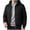 Black, variant on Men's Lightweight Cotton Quilted Puffer Jacket Windproof Hooded Warm Outerwear Coat for Fall Winter Golf Running Hiking Travel with Pockets, Army Green, XXL