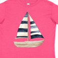 thumbnail image 4 of Inktastic Blue Striped Sailboat Nautical Boys or Girls Toddler T-Shirt, 4 of 5
