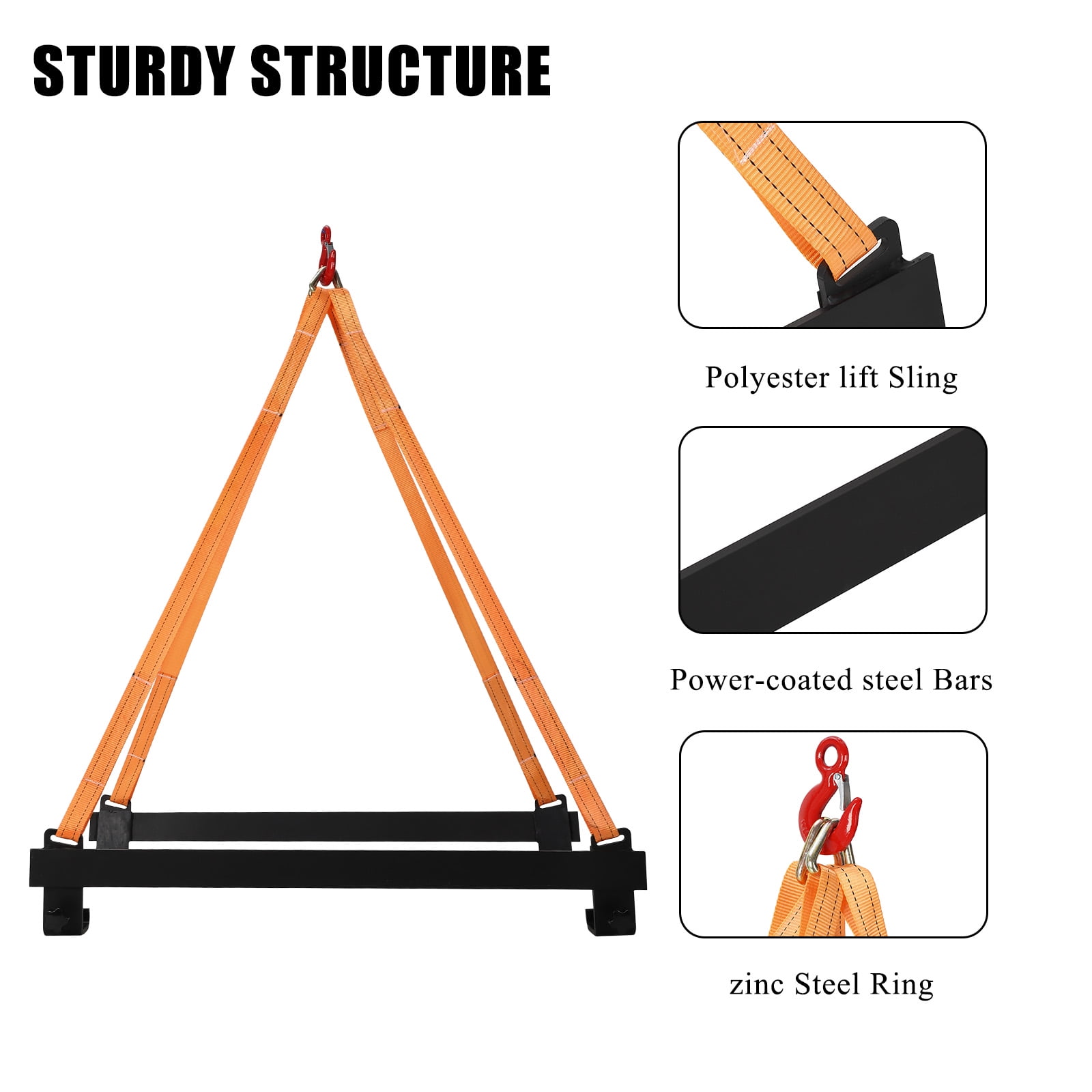 Telyswee Watercraft Lift Sling, 1500lb Polyester Lifting Straps Watercraft Capacity Jet Ski Lift Sling for Personal Watercraft