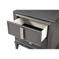 thumbnail image 5 of Alpine Furniture Lorraine Wood 2 Drawer Nightstand in Dark Gray, 5 of 6