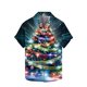 thumbnail image 2 of Blusa y camisa de manga corta con cuello vuelto Camisa de manga corta con estampado navideño para hombre Camisa informal de manga corta con solapa para hombre Tops para hombre, 2 of 4