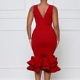thumbnail image 4 of Sngxgn Women's Casual Loose Sundress Long Dress Sleeveless Split Maxi Dresses Summer Beach Dress with Pockets(Red,M), 4 of 6