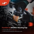 thumbnail image 6 of A-Premium Oil Filter Housing Cap Assembly Compatible with Dodge Sprinter 2500 3500 2003-2006 & Freightliner Sprinter 2500 3500 2002-2006, 2.7L, 6 of 6