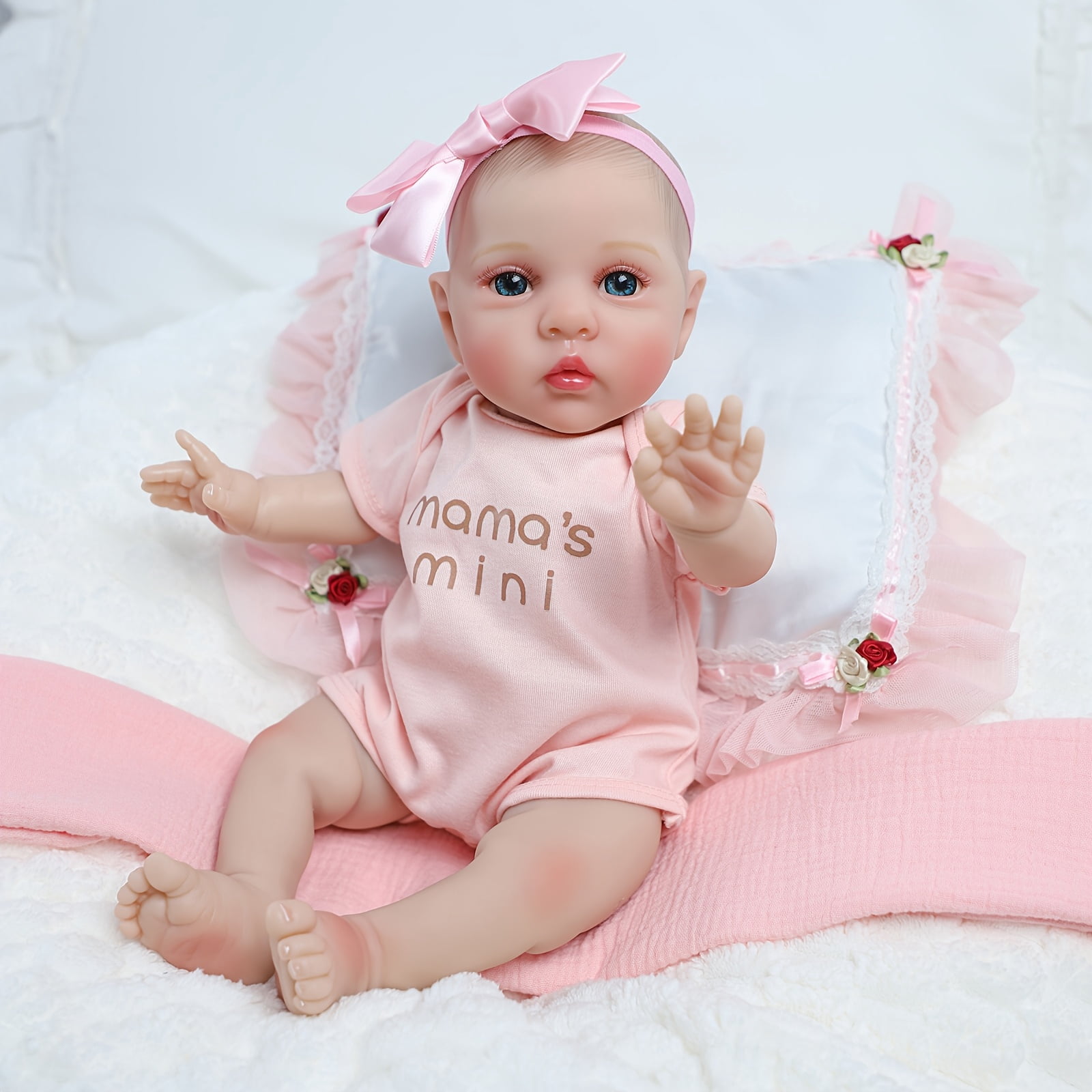 16 Inch Reborn Baby Doll, Realistic Newborn Doll With Clothes Set, Lifelike Soft Baby Doll Toy Easy To Hold, Perfect For Role Play Toddler Gift