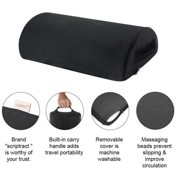 Foot Rest Under Desk with Fluffy & Soft Memory Foam Lumbar Knee & Back Support Pad & Rocker Foot