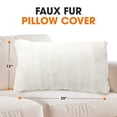 thumbnail image 3 of Cheer Collection Faux Fur Throw Pillow Cover, 3 of 5