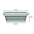 thumbnail image 3 of Bloem Amelia 18" Resin Window Box Planter - Indoor and Outdoor, Fluted Texture, for Window Sills, Garden and Patio, Lightweight and Fade Resistant, Basil, 3 of 7