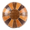 thumbnail image 2 of Handmade Boho Moroccan Pouf Cover Unfilled Multi Color Marrakesh Style Foot Brown, 2 of 9