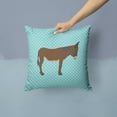 thumbnail image 2 of Carolines Treasures Zamorano-Leones Donkey Blue Check Fabric Decorative Pillow 14Hx14W multicolor, 2 of 4