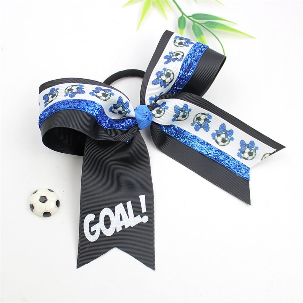 Miiottaa 10PCS Sport Fabric Hair Bowknots Supporter Hair Decorations Designed For Soccer Enthusiasts And Party Styling