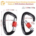 thumbnail image 2 of Mosquetones Azarxis para Escalada de Roca 25kN de Aluminio 2 PCS, 2 of 6