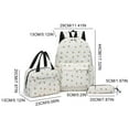 thumbnail image 2 of 3Pcs Floral Backpack Set With Lunch Bag & Pen Case Travel Daypack Decor Bag (Beige Flower), 2 of 9