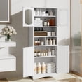 thumbnail image 3 of Tall Bathroom Storage Cabinet, Bathroom Floor Cabinet with 4 Doors and 1 Drawer, Equipped with Anti-Tipping Device, Freestanding Large Cabinet for Bathroom Living Room Kitchen,White, 3 of 7