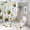 AA-3, variant on Cute Bees And Daisies Pattern Shower Curtain Bathroom Sets Toilet Lid Rug, Bath Mat And Contour Mat, Shower Curtain 4Pcs