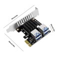 thumbnail image 3 of PCIe a PCI-E X1 4 puertos Tarjeta extendida de escritorio 1X USB 3.0 Convertidor PCIe de escritorio, 3 of 6