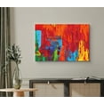 thumbnail image 2 of wall26 Canvas Print Wall Art Bright Red, Orange, Yellow, Blue and Green Color Blocks with Texture Abstract Shapes Illustrations Modern Art Bohemian Colorful for Living Room, Bedroom, Office - 12&quot, 2 of 5