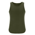 thumbnail image 6 of Tank Tops Men Qiggri Men's Vintage Solid Color Casual Fitness Sport Permeability Round Neck Tank Top, 6 of 8