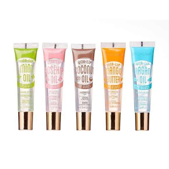 Brillo de labios Broadway Vita-Lip Clear 14 ml (juego de 5 piezas)