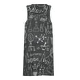 thumbnail image 3 of Chemistry and science elements doodle icons Spring Summer Dresses for Women Fashion T-shirt Dress Casual Sleeveless Loose Sundress with Pockets, 3 of 5