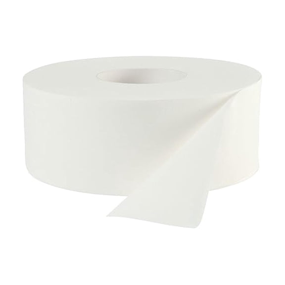 6100 JRT Bath Tissue, Jumbo Roll, 12 Rolls - White, 2-Ply, 1000ft Per Roll - Recycled, Embossed Toilet Paper for Home & Commercial Use