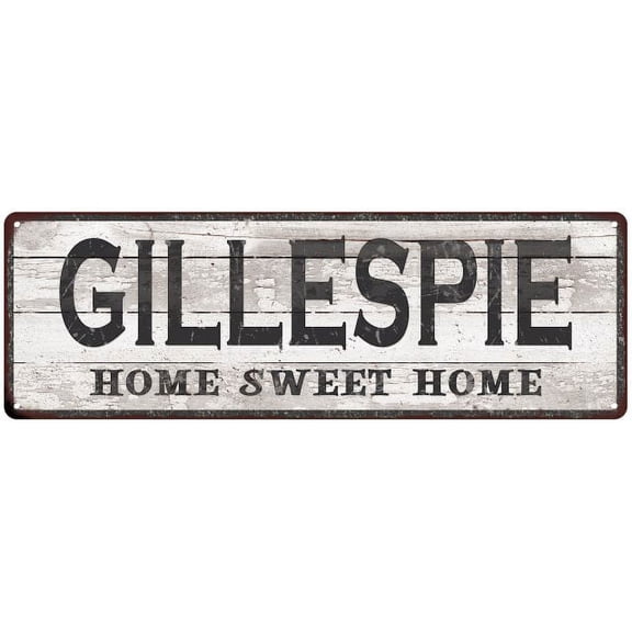GILLESPIE Home Sweet Home Country Look 6x18 Metal Sign 106180045963