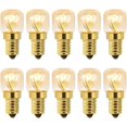 thumbnail image 1 of Oven Light Bulb 15W E14 T22 Pack of 10 Warm White 2700K, 80LM AC 230V Oven Refrigerator, 1 of 5