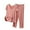 Pink2, variant on Diufon Womens Loungewear Sets Ruffle Round Neck Short Sleeve Tops Elastic Waist Pants Pjs Sets