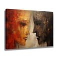thumbnail image 2 of modern abstract artwork two facing figures Poster Decorative Painting Canvas Wall Art Living Room Posters Bedroom Painting,Frame-style,28×41inch (70×105cm), 2 of 8