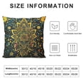 thumbnail image 5 of PHYHOO  Mandala Throw Pillow Cushion Cover, Bohemian Paisley Ornament Tattoo Vintage Design Print, Decorative Square Accent Pillow Case,  Charcoal Grey White, 5 of 5