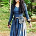 thumbnail image 4 of Vestido Medieval para mujer, Túnica Maxi de manga larga, vestido Vintage de hadas elfos, ropa gótica vikinga celta renacentista, vestido de baile de fantasía, 4 of 4