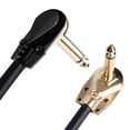thumbnail image 2 of Cables de conexión para guitarra Donner, 15 cm, ángulo recto, 1/4, paquete de 6, 2 of 6