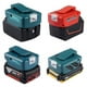 thumbnail image 2 of Adaptador de Batería con Luz LED Puerto Dual USB Tipo C para Batería Li-ion Makita/Dewalt/Bosch/Milwaukee/Black Decker 18V 20V, 2 of 19