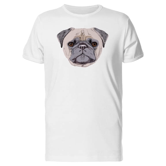 Adult Pug Head Tee Men's -Image by Shutterstock