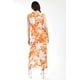 thumbnail image 3 of Vestido de Lino Tipo Cargo Roman Fashion 14120 Naranja, 3 of 5