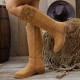 thumbnail image 6 of YLYL Knee High Boots for Women Pointed Toe Chunky Heel Pull on Fall Winter Fashion Riding Long Boots, 6 of 9