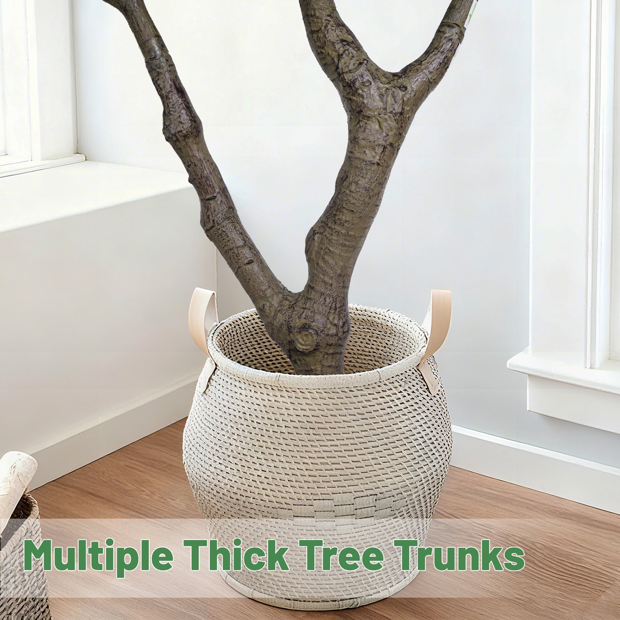 OLIVIVI Artificial Olive Tree 6FT Tall Faux Silk Plant for Home Office Decor Indoor Outdoor Fake Lifelike Potted Plant with Wood Branches 1 pack