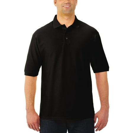 Maroon Striped Performance Polo - Easy Care Men's Short Sleeve Polo