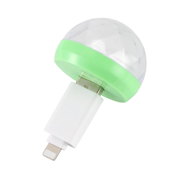 Wosthever 1PC Cool Mini Car USB Atmósfera Luz DJ RGB Lámpara de sonido de música colorida para USB-C Teléfono Control de música Ball Teléfono y Comunicación Wosthever HA024416-02