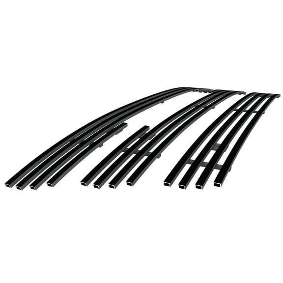 APS Premium Stainless Steel Black 8x6 Horizontal Billet Grille Insert Compatible with GMC Terrain 2010-2015 Main Upper N19-J45766G