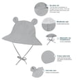thumbnail image 3 of Zando Baby Girl Sun Hat Sun Protection Baby Boy Sun Hat Cute Sun Hat for Baby Summer Beach Toddler Sun Hat Light Grey 0-6Months, 3 of 8