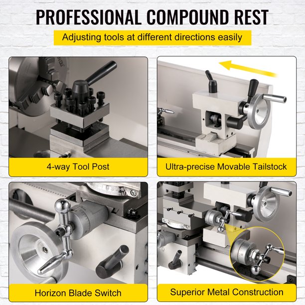 VEVOR Mini Metal Lathe 8