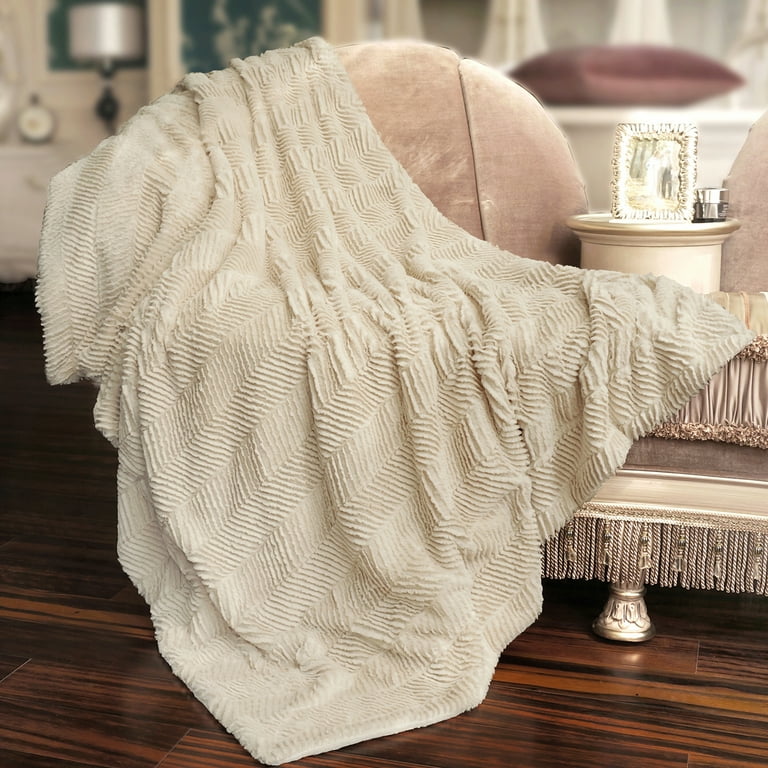 Brushed herringbone throw sale
