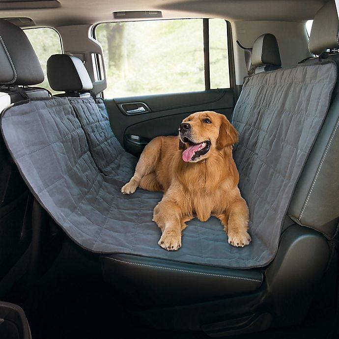 Pawslife Quilted Pet Hammock Car Seat Cover In Grey Com - Car Seat Cover For Dogs Hammock