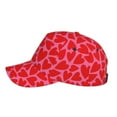 thumbnail image 5 of Fotbe Red Love Heart Baseball Cap, Red Love Heart Print Dad Hat,Outdoor Hat,Adjustable Sports Cap, Perfect For Activities, 5 of 9