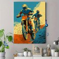 thumbnail image 4 of Motocross Dirt Bike Canvas Wall Art，Garage Man Cave Decor for Living Room Bedroom Game Room, 4 of 8