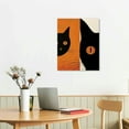 thumbnail image 2 of Nawypu  Boho Black Cats Wall Art Print - Minimalist Animail Cat Decor Canvas Print - Mid Century Geometric Sun and Moon Artwork for Bedroom Decor, 2 of 4