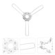 thumbnail image 5 of MERRYHAPY 24Ud Clip Adaptador Para Pantalla De Con De Tres Puntas Color Plateado, 5 of 8