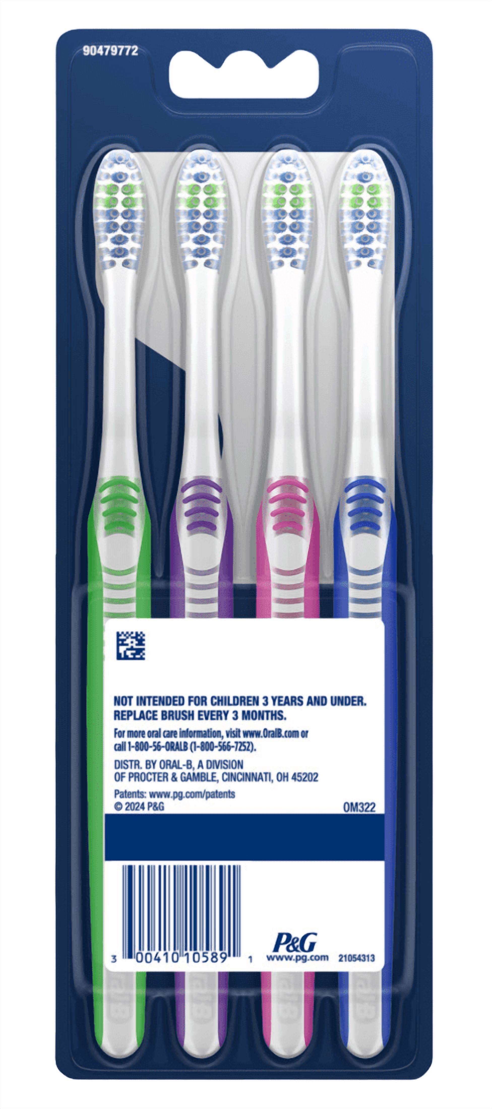 Oral-B Toothbrush Indicator Color Collection Medium 4-Pack (Pack of 3)